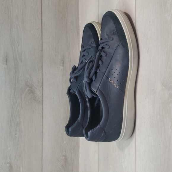 Ecco Mens Leather Loafer Sneakers Danish Design Shoes sz 47/13 - Picture 2 of 13